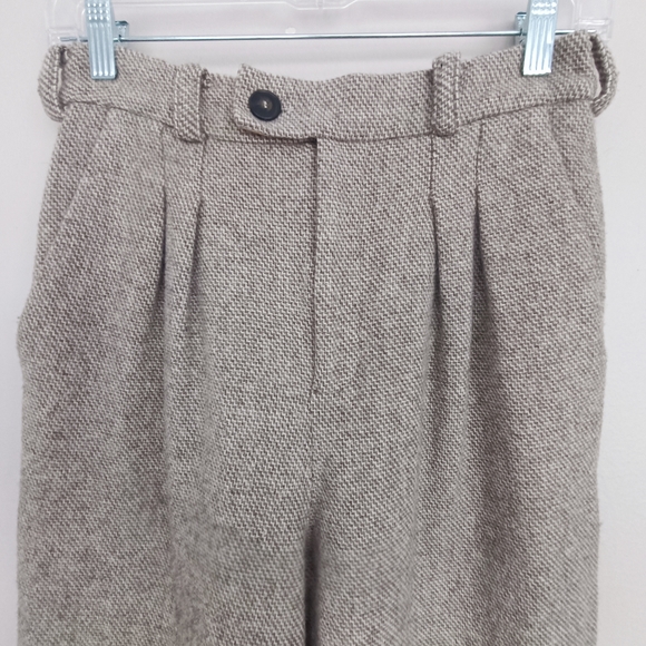 ba&sh 100% Wool Warm Lined Double Pleated Straight Leg Tan Pants Size S - Picture 3 of 16